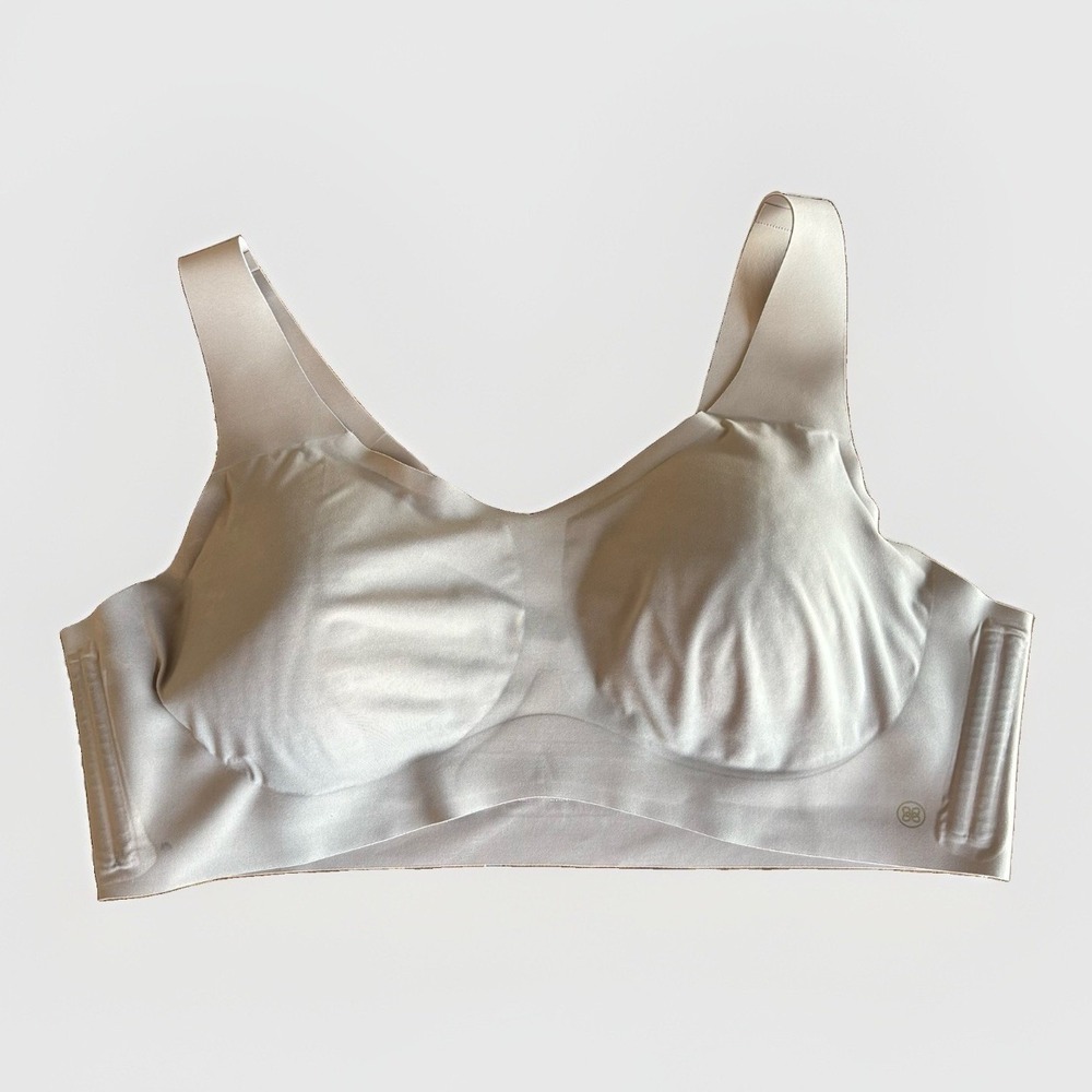 Honeylove V-Neck Wireless Pullover Comfort Bra Beige Plus Size 2X - FLAWS READ